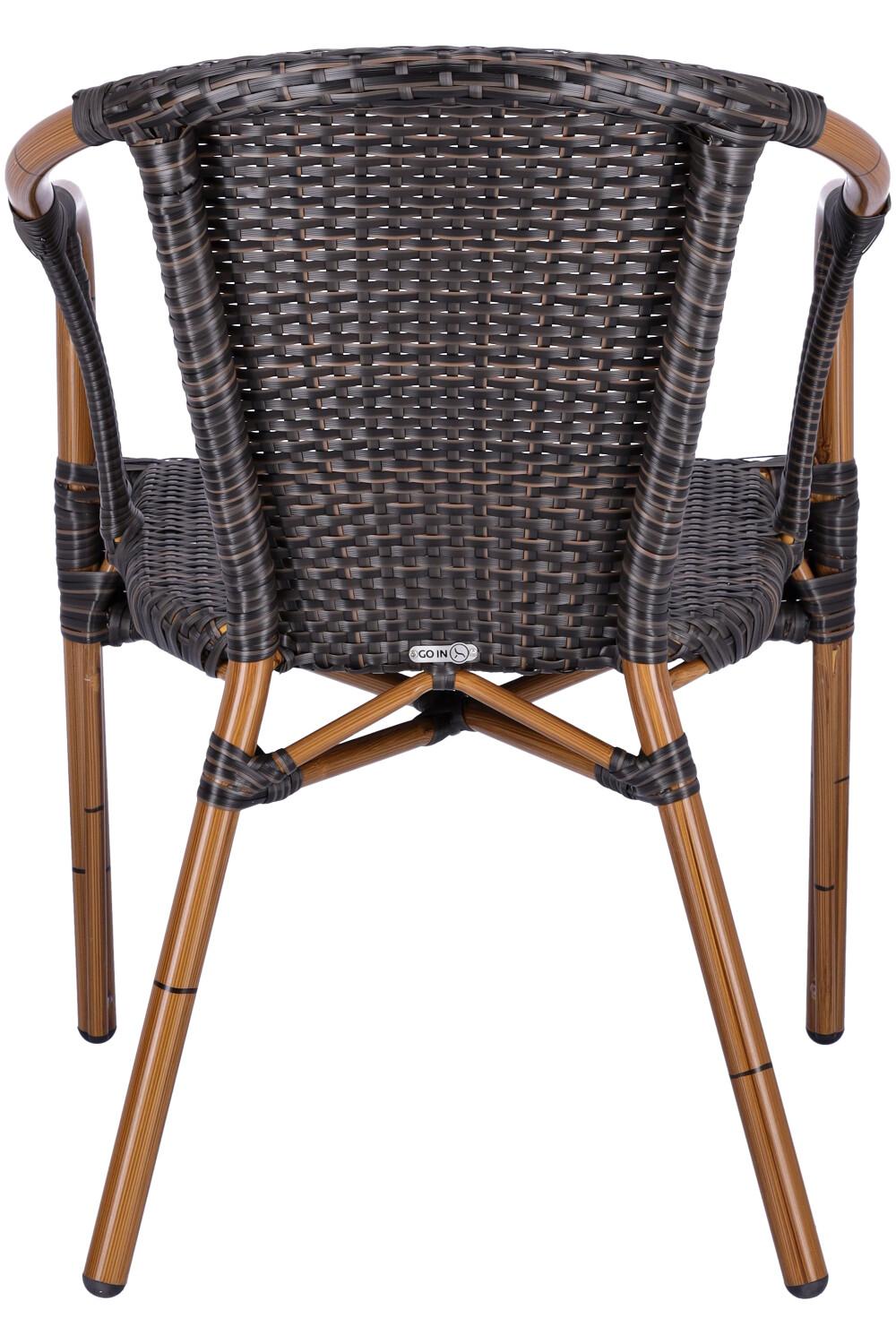 Abbildung Chaise à accoudoirs Malva Rückansicht
