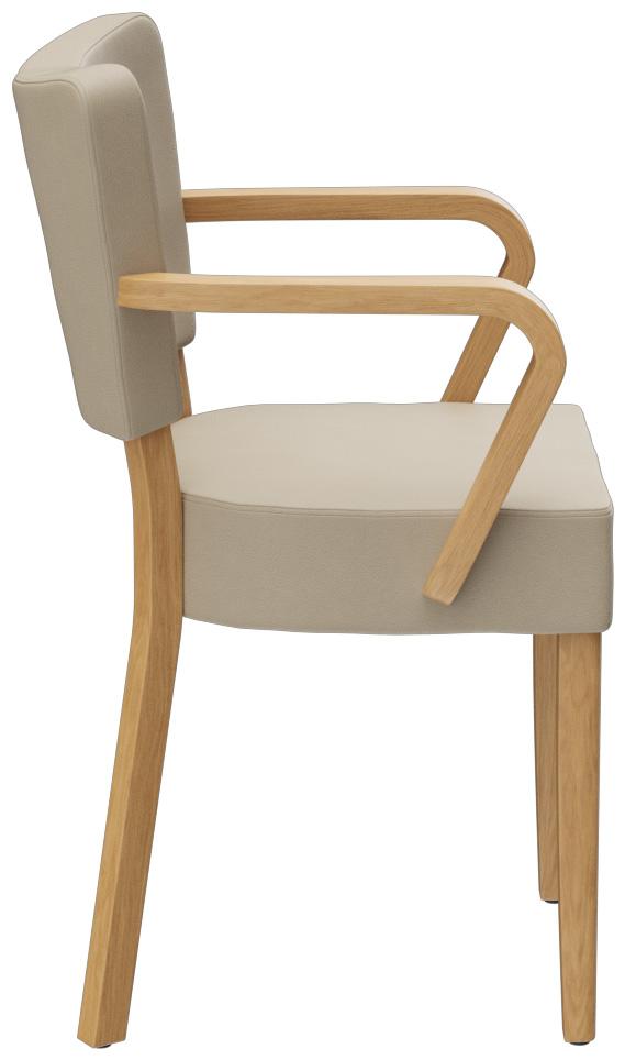 Abbildung Chaise à accoudoirs Damara Seitenansicht