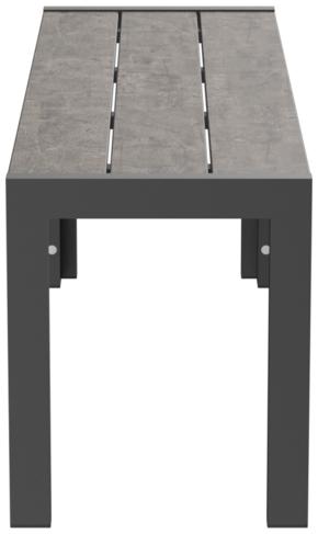 Abbildung 2-seater bench Gates Seitenansicht