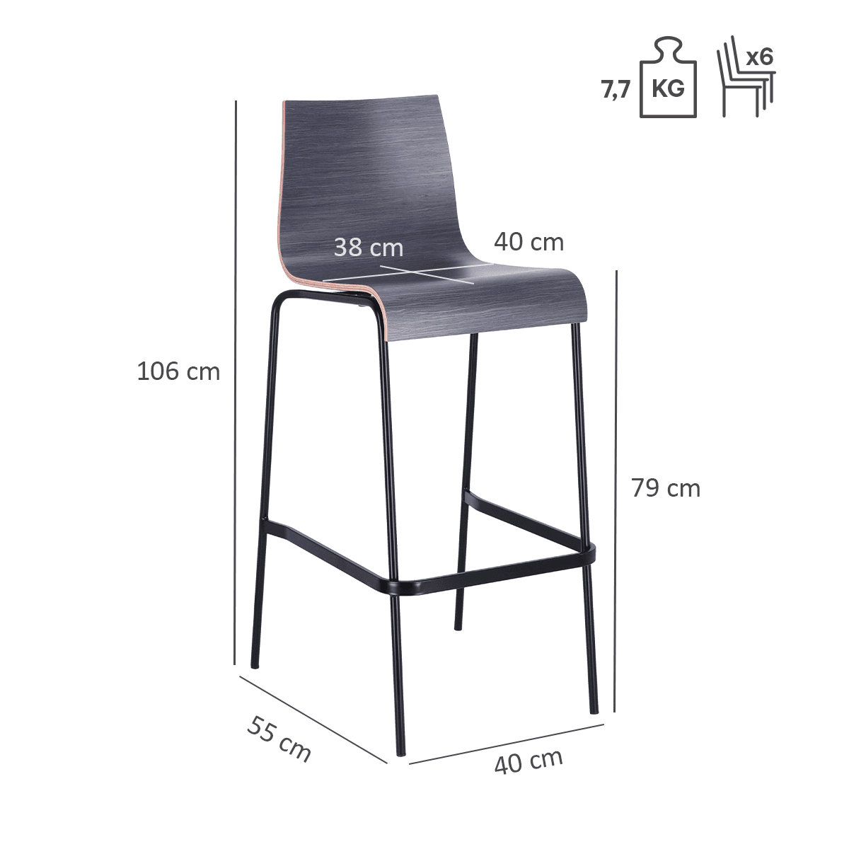 Abbildung bar stool Paula