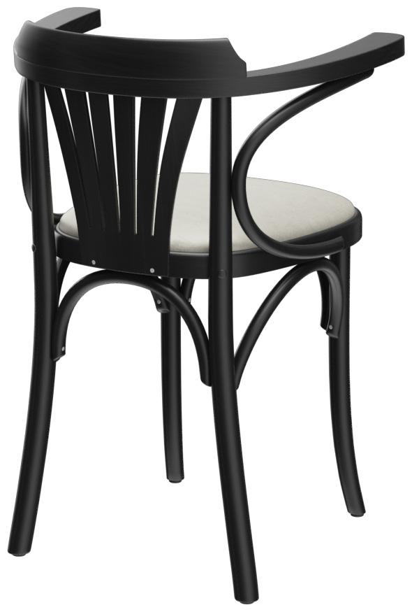 Abbildung Chaise à accoudoirs Greta Schrägansicht