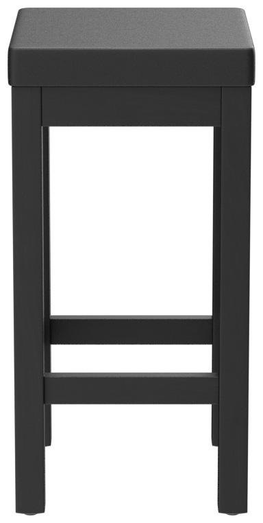 Abbildung halbhoher Hocker Delu Seitenansicht