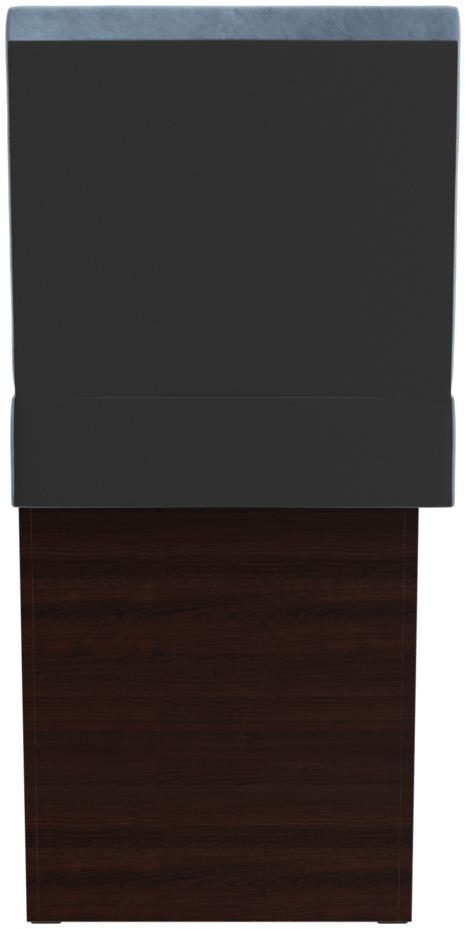 Abbildung Left-hand end element 60 cm Ripple Rückansicht
