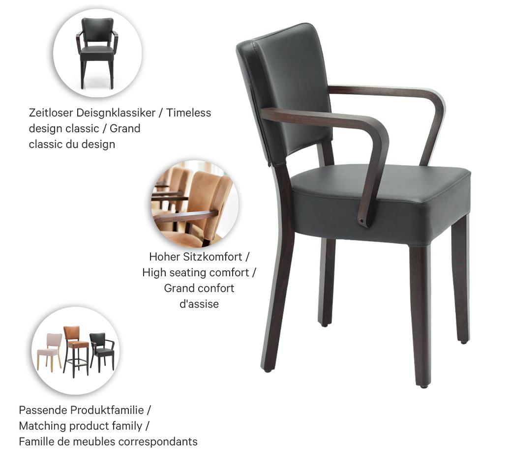 Abbildung Chaise à accoudoirs Damara