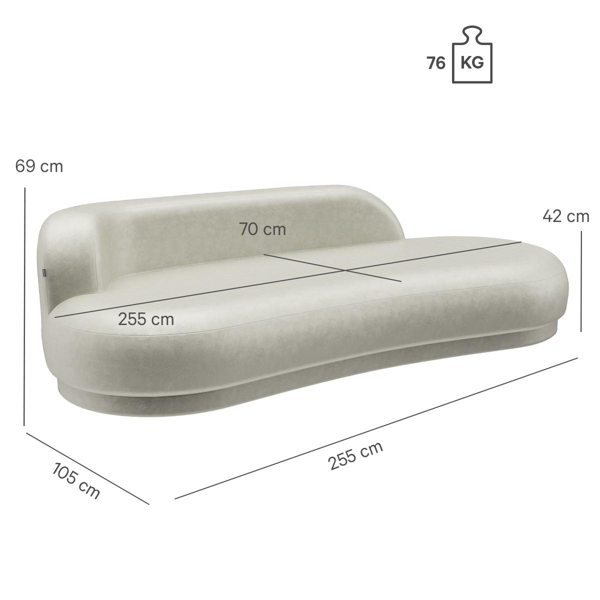 Abbildung lounge sofa right Nuvia