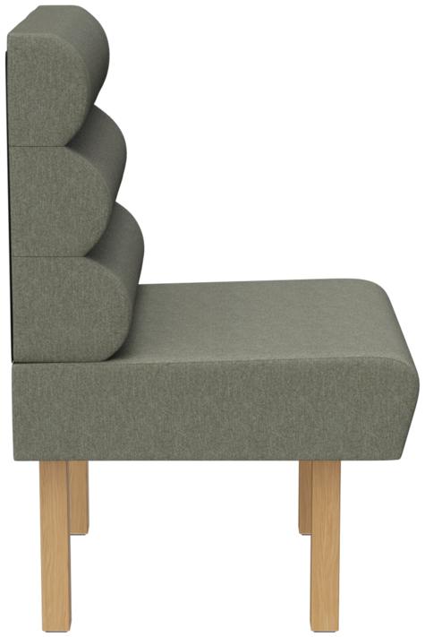 Abbildung Left-hand end element 60 cm Ripple Seitenansicht