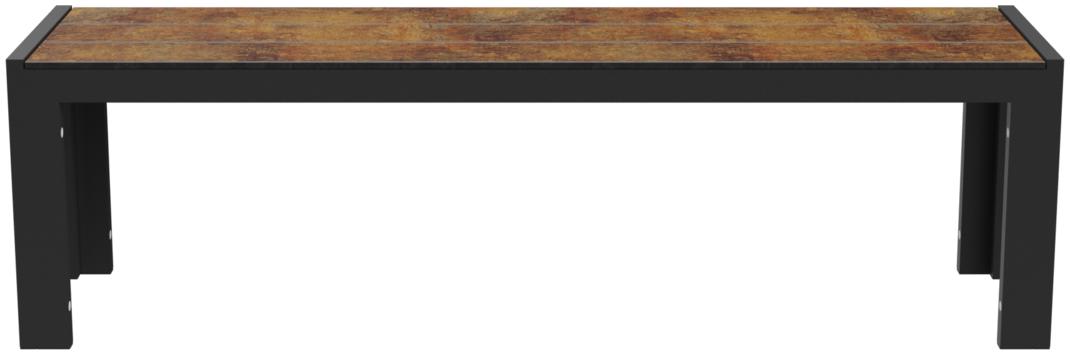 Abbildung 3-seater bench Gates Vorderansicht