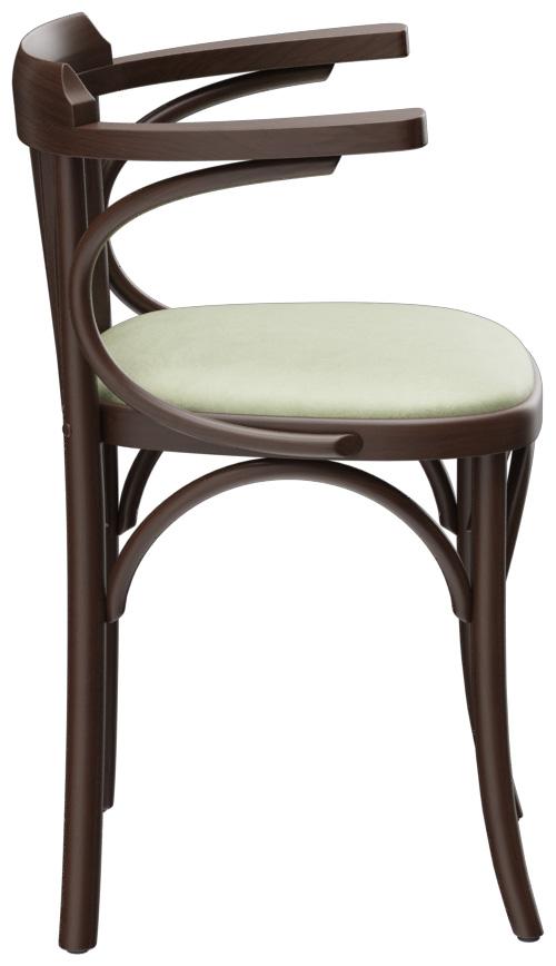 Abbildung Chaise à accoudoirs Greta Seitenansicht