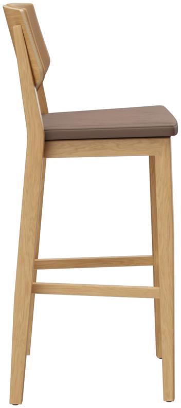Abbildung sgabello da bar Quorum C Seitenansicht
