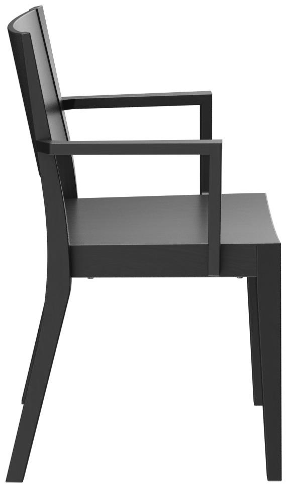 Abbildung Chaise à accoudoirs Quin Seitenansicht