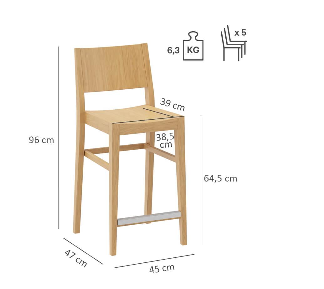 Abbildung halbhoher Hocker Quin
