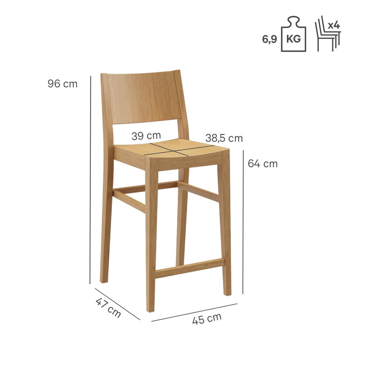 Abbildung halbhoher Hocker Quin