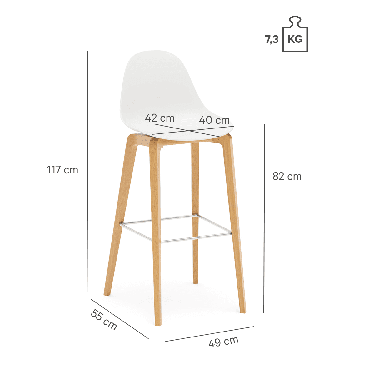Abbildung Tabouret de bar Tamo
