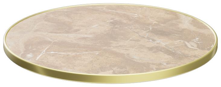 Abbildung Plateau de table Easy Gold Halla Schrägansicht