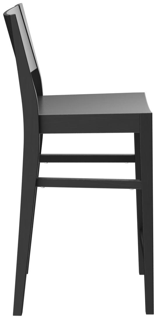 Abbildung halbhoher Hocker Quin Seitenansicht