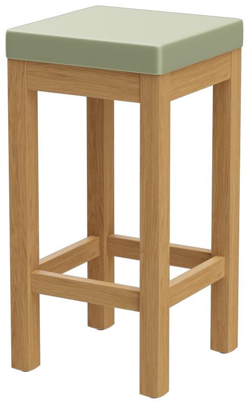 Abbildung halbhoher Hocker Delu Schrägansicht