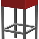 Abbildung halbhoher Hocker Yes Schrägansicht