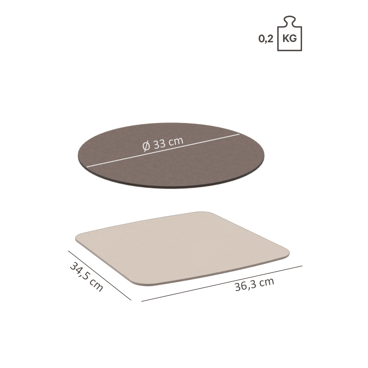 Abbildung coussin de siège Couvre-siège en feutre