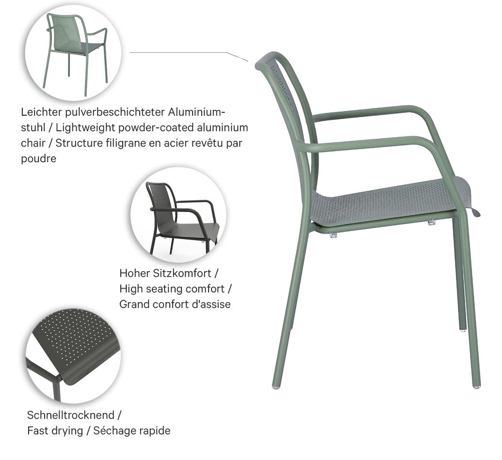 Abbildung Chaise à accoudoirs Marlis