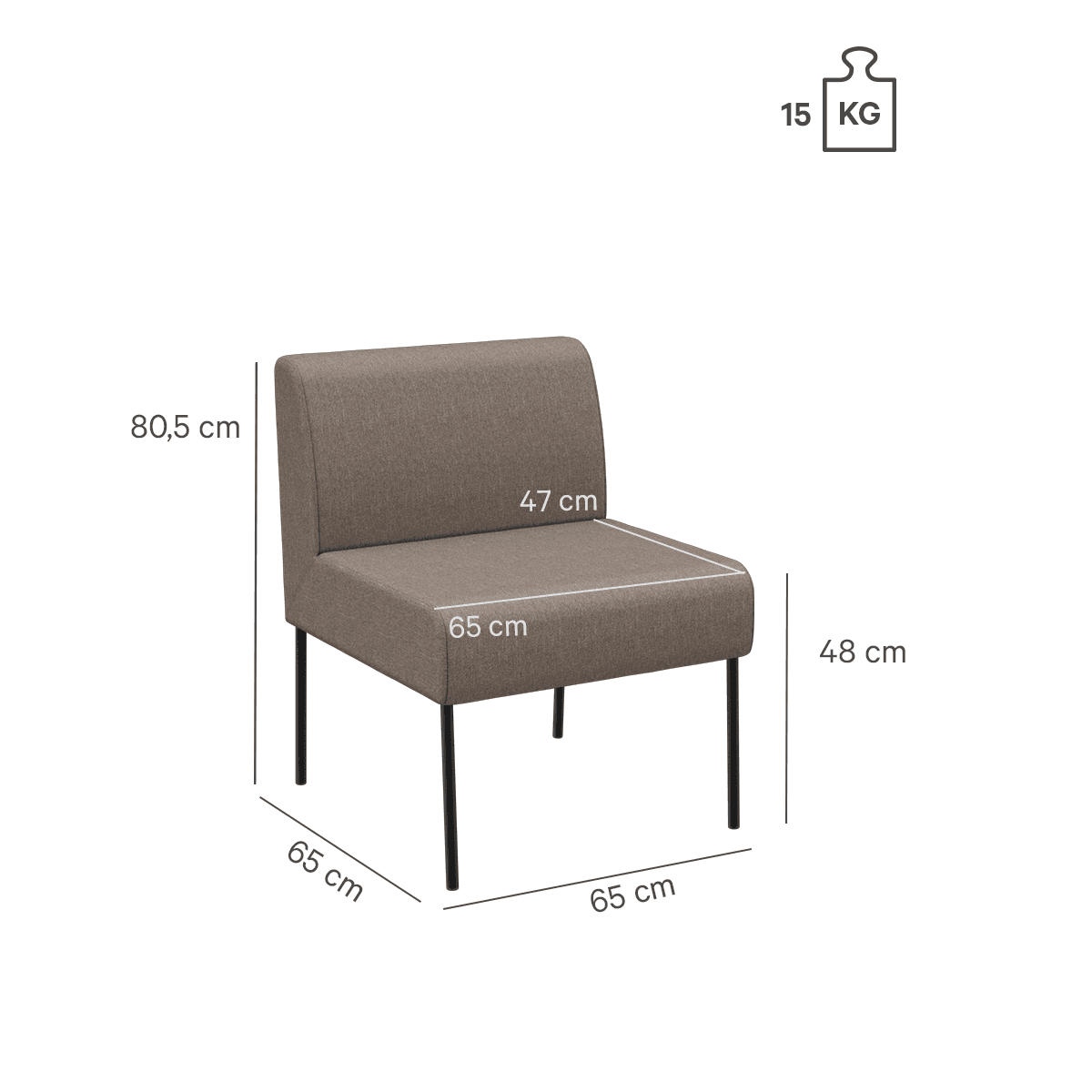 Abbildung Einzelelement 65 cm Solvia