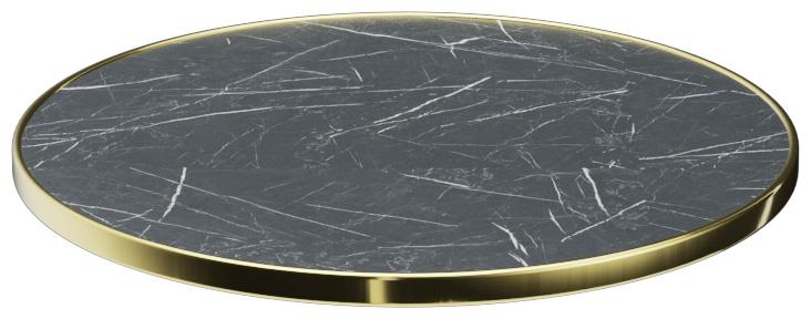 Abbildung Plateau de table Easy Gold Halla Vorderansicht