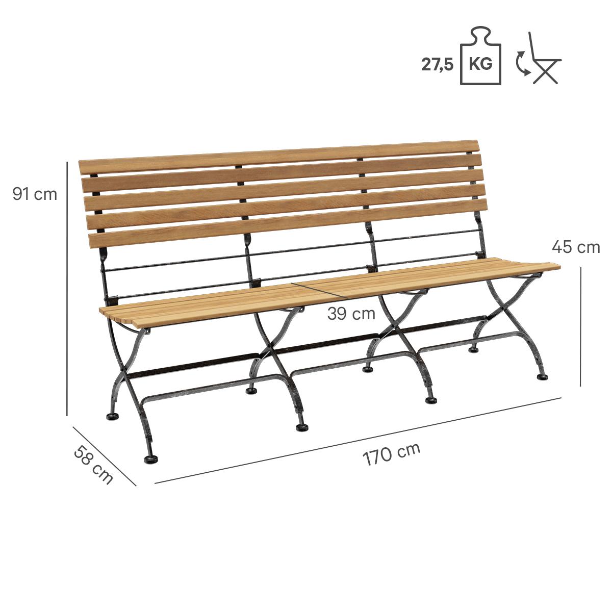 Abbildung 3-seater bench Valentin