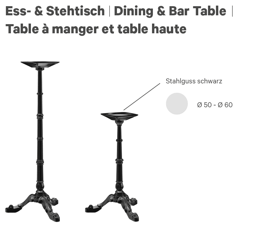 Abbildung Table haute Verma