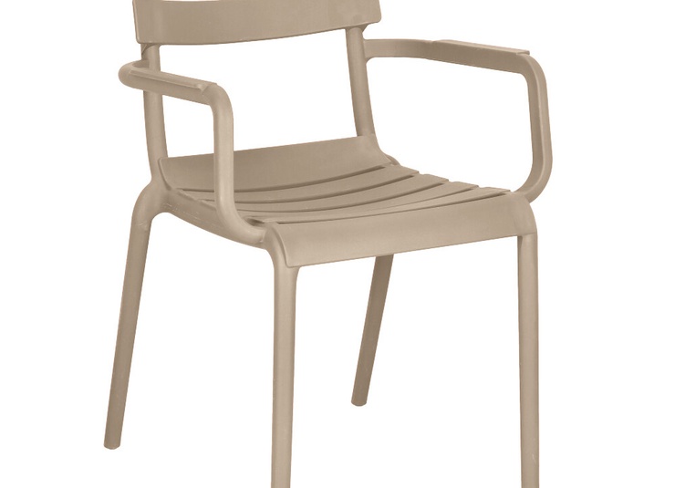 Abbildung Chaise à accoudoirs Estela Schrägansicht