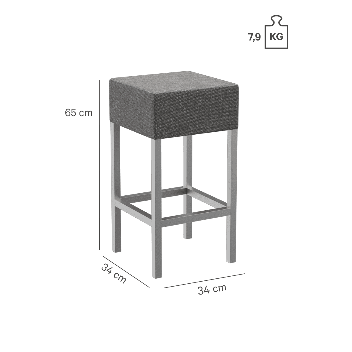 Abbildung Tabouret mi-hauteur Yes