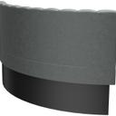 Abbildung Abschlusselement links rund Felipa Seitenansicht