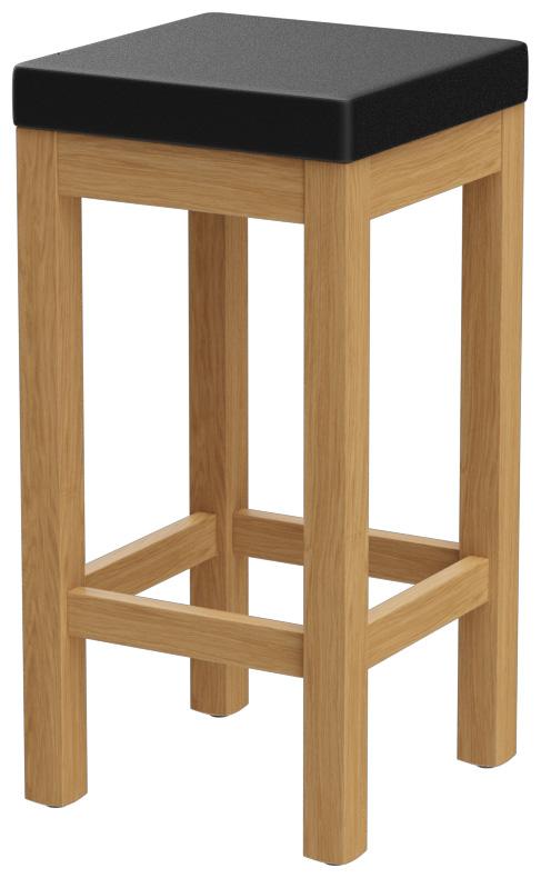 Abbildung halbhoher Hocker Delu Schrägansicht