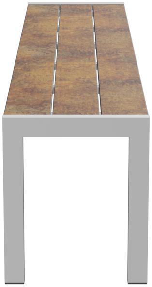 Abbildung 3-seater bench Gates Seitenansicht