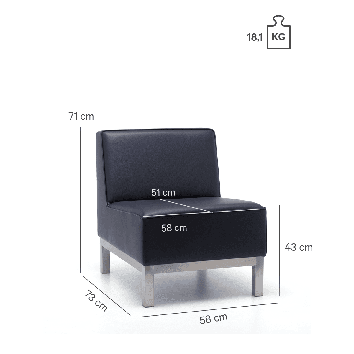 Abbildung 1-Sitzer-Element Chilly