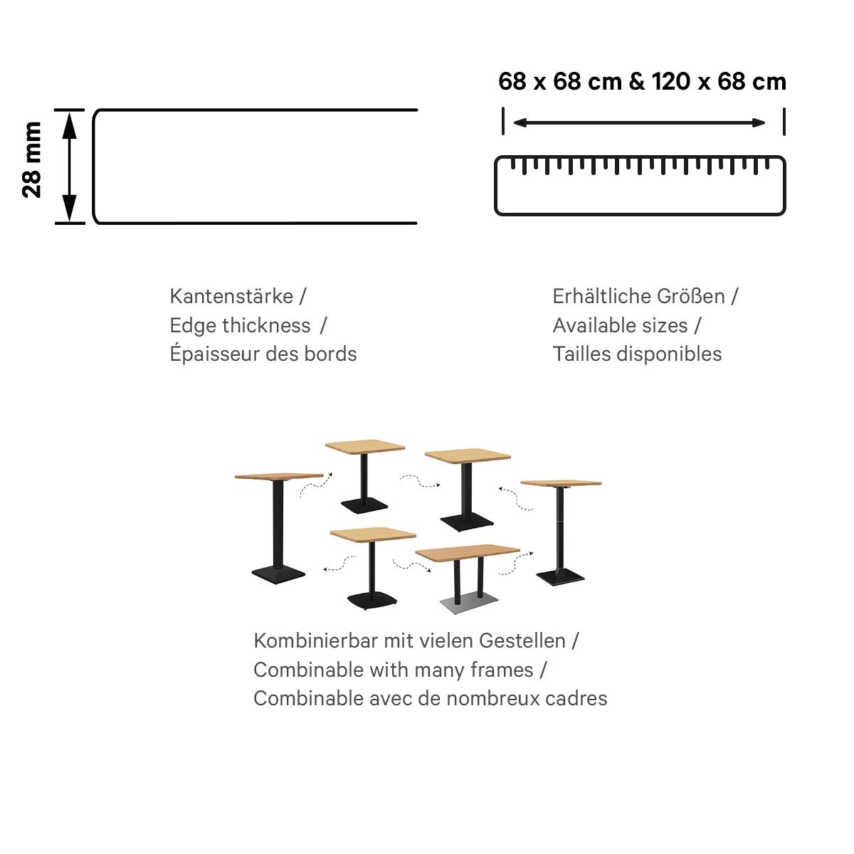 Abbildung Accessoires Tafelplatte