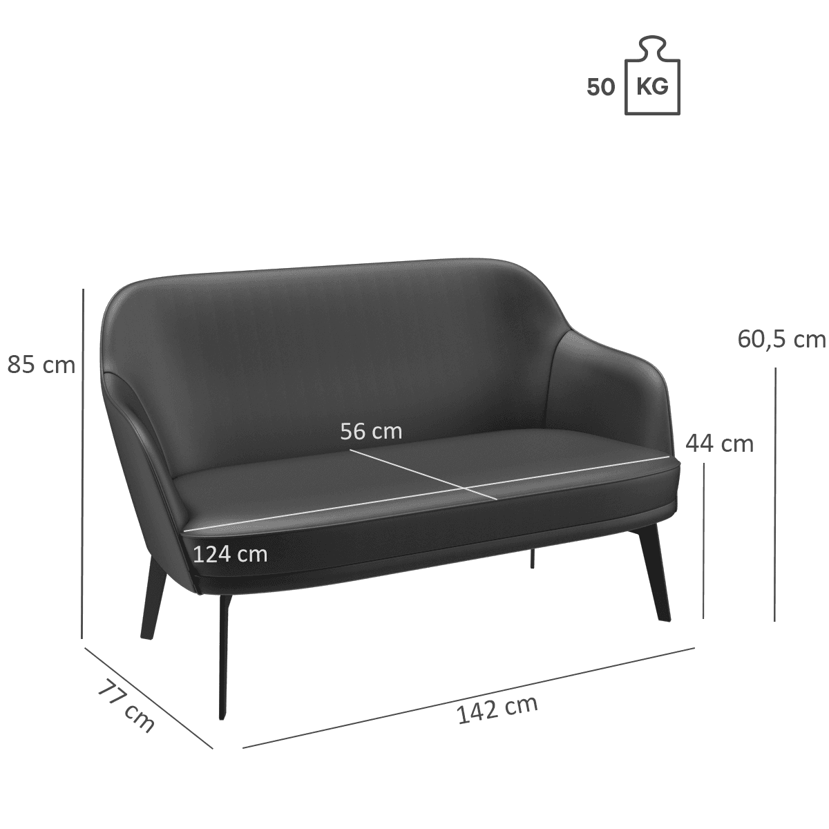 Abbildung 2-seater element Leony