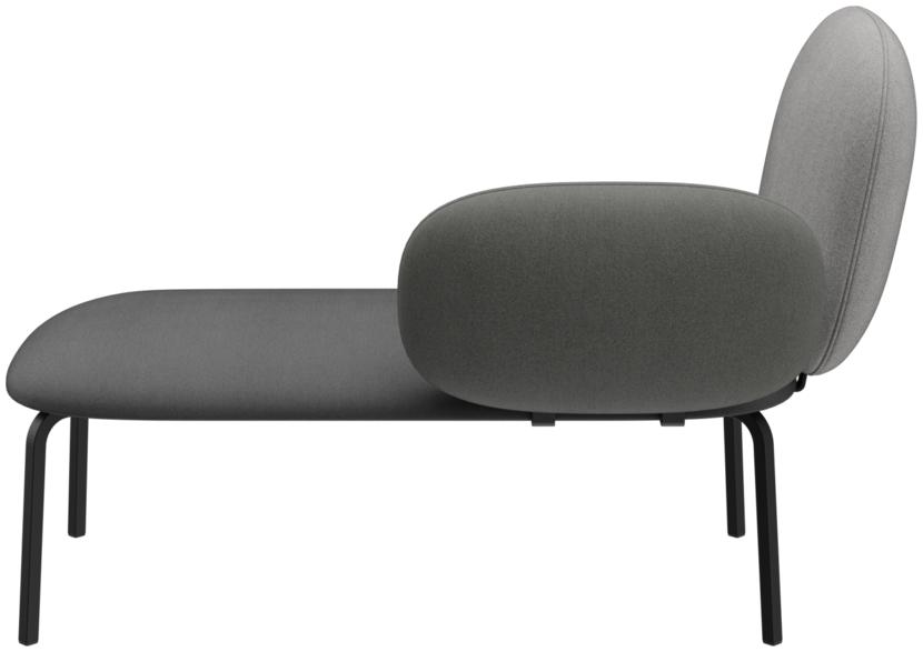 Abbildung Left-hand facing chaise longue Liberty Rückansicht