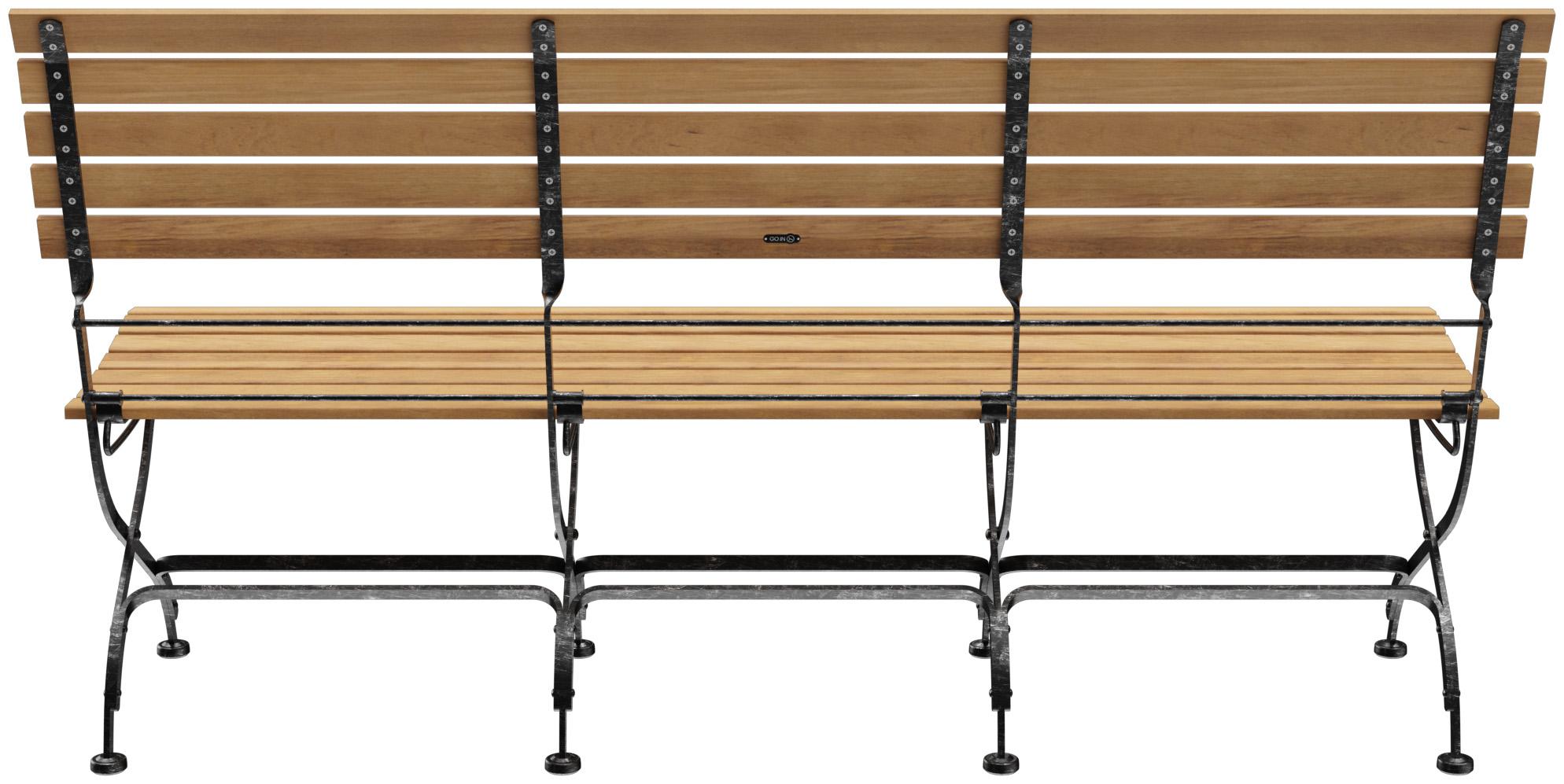 Abbildung 3-seater bench Valentin Rückansicht
